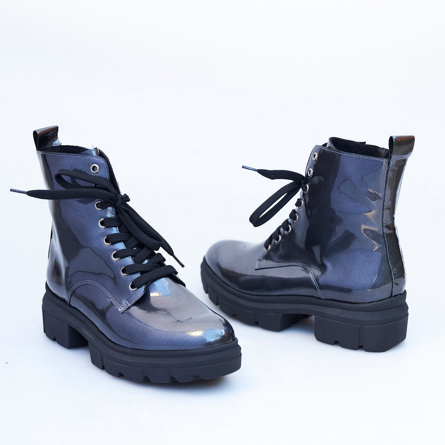 Peter Kaiser Patent Combat Boot - nozomishoes.ie