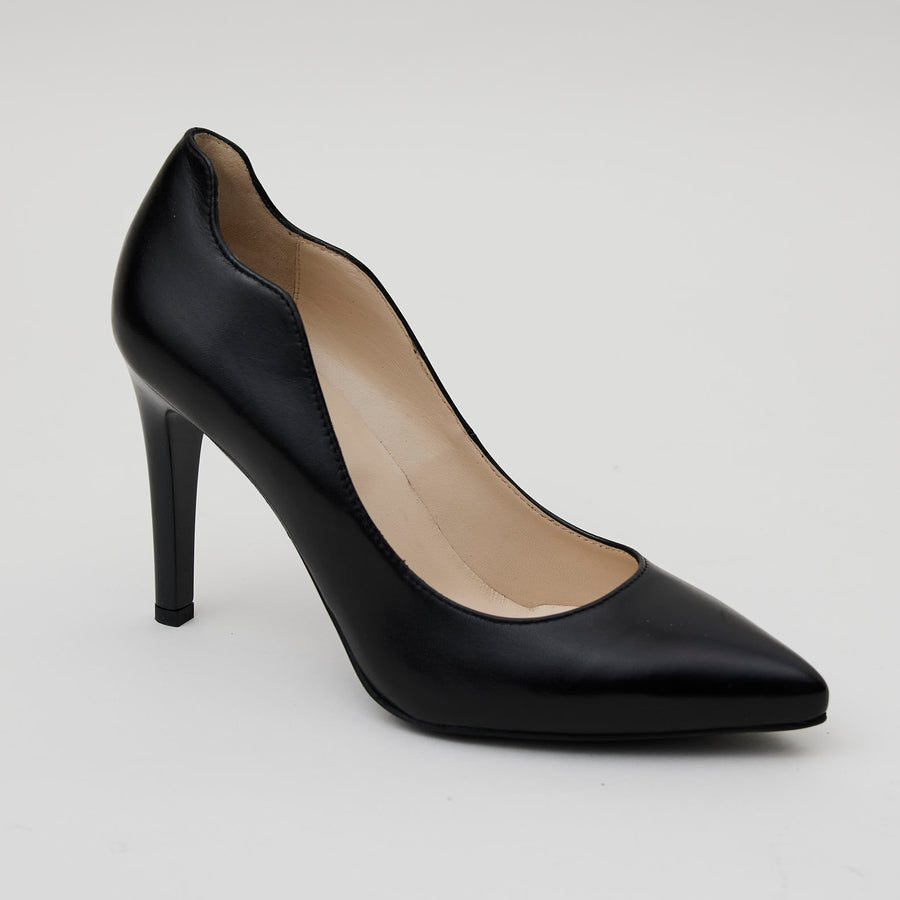 NeroGiardini Black Leather Court Shoes - Nozomi