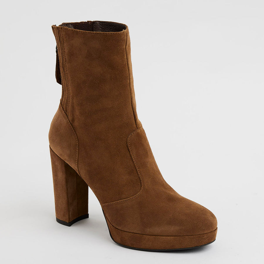 NeroGiardini Tan High Heel Boots - Nozomi