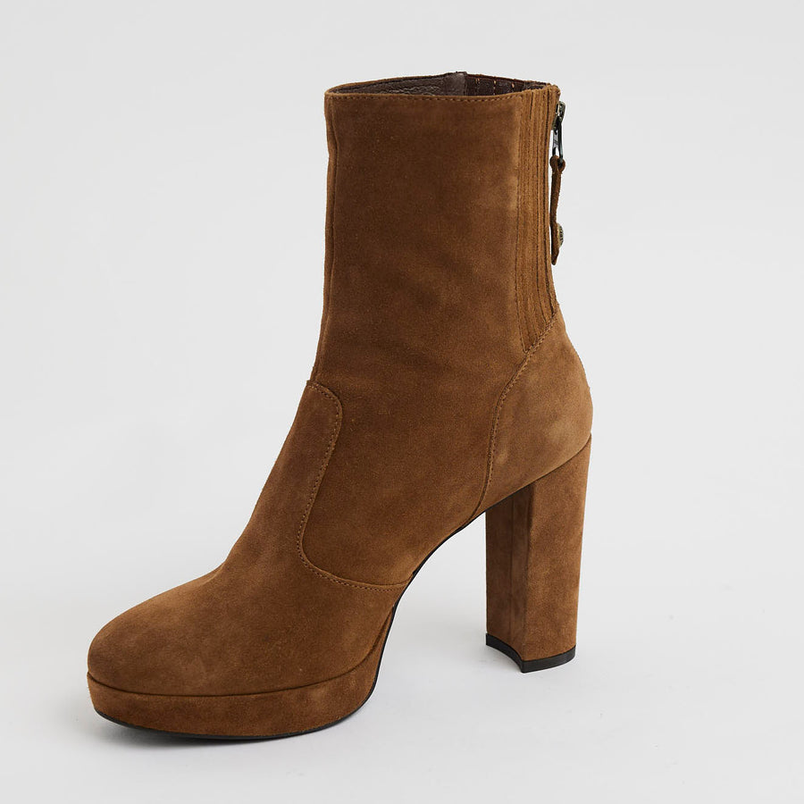 NeroGiardini Tan High Heel Boots - Nozomi