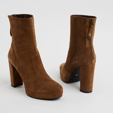 NeroGiardini Tan High Heel Boots - Nozomi