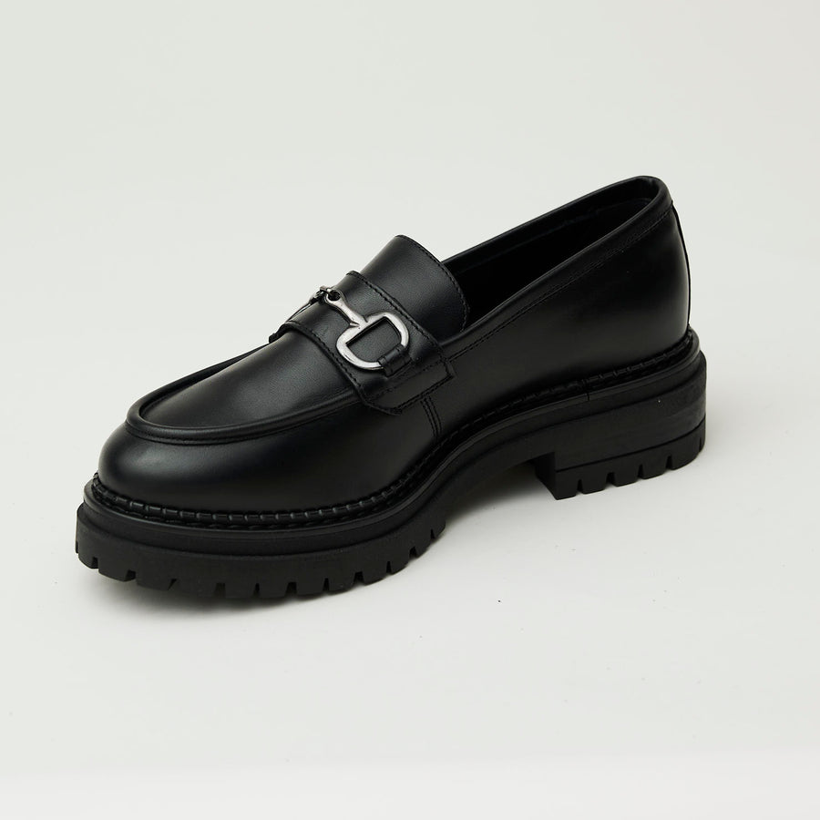 NeroGiardini Black Leather Moccasins - Nozomi