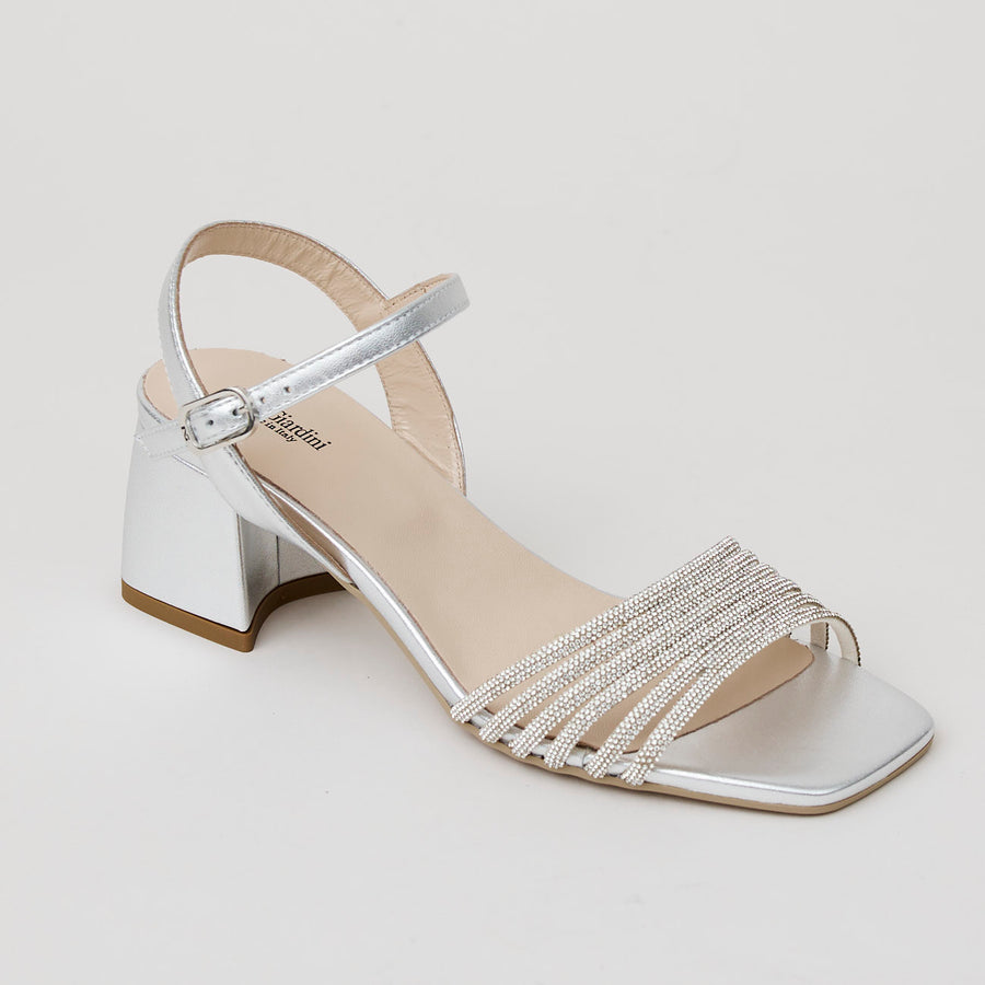 NeroGiardini Silver Leather Sandals - Nozomi