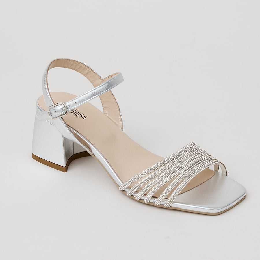 NeroGiardini Silver Leather Sandals - Nozomi