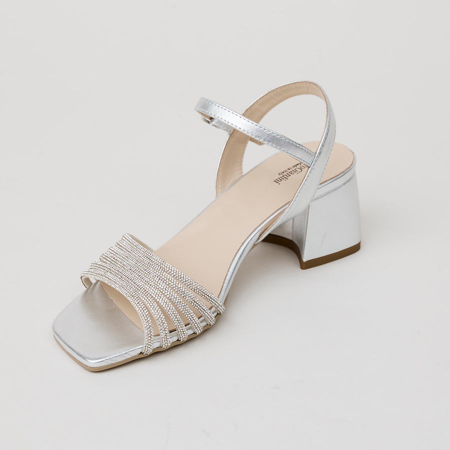 NeroGiardini Silver Leather Sandals - Nozomi