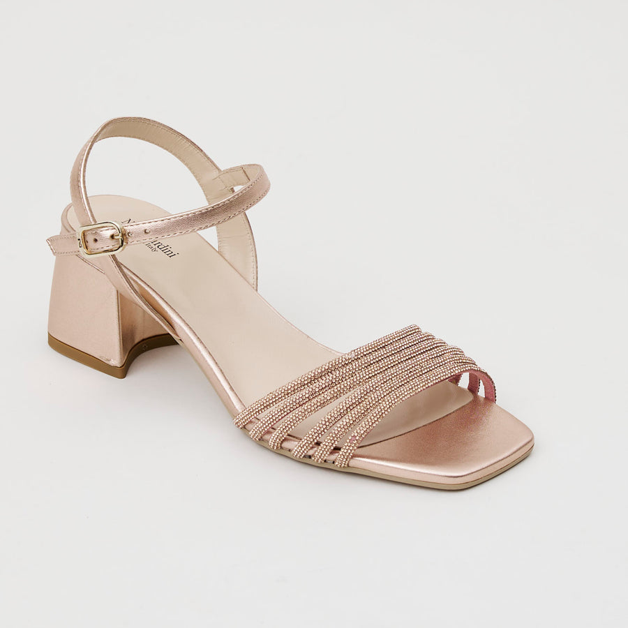NeroGiardini Blush Leather Sandals - Nozomi