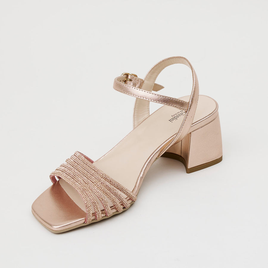 NeroGiardini Blush Leather Sandals - Nozomi