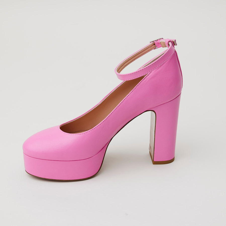 Oxitaly Pink Leather Platform Shoes - Nozomi