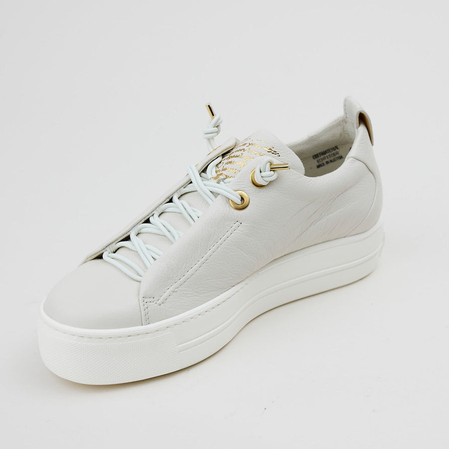 Paul Green Ivory Leather Trainers - Nozomi