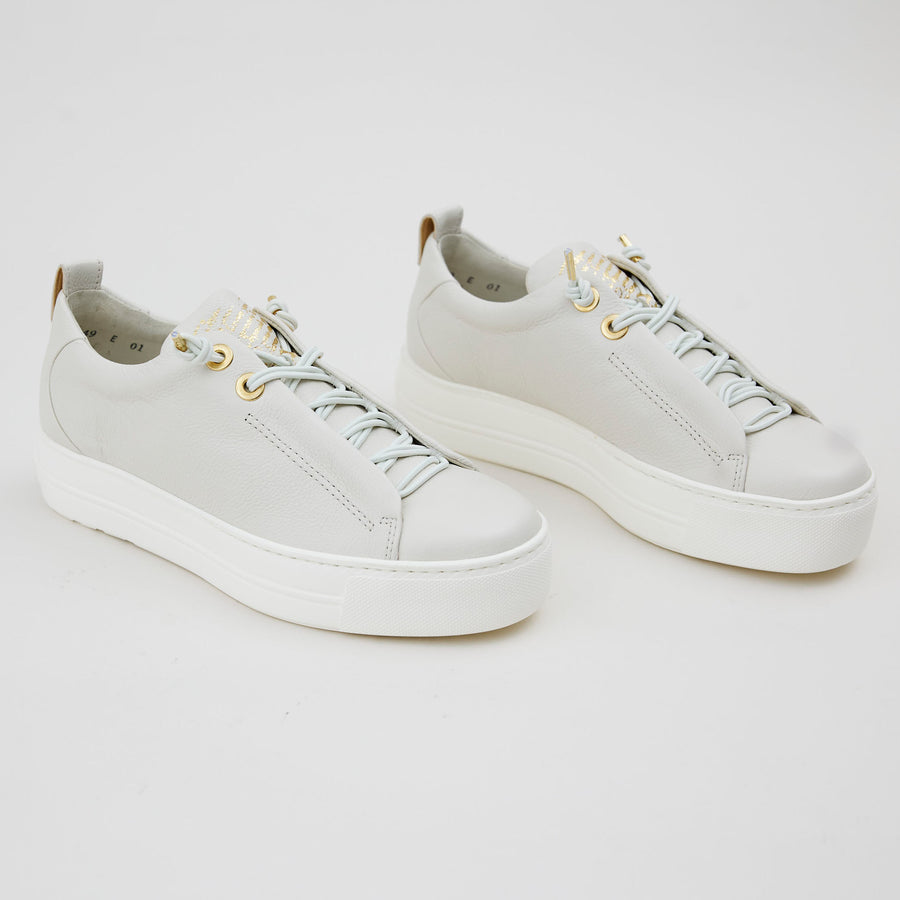 Paul Green Ivory Leather Trainers - Nozomi