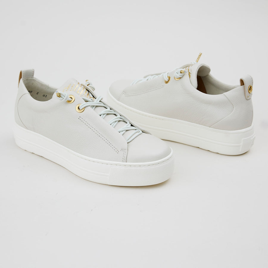 Paul Green Ivory Leather Trainers - Nozomi