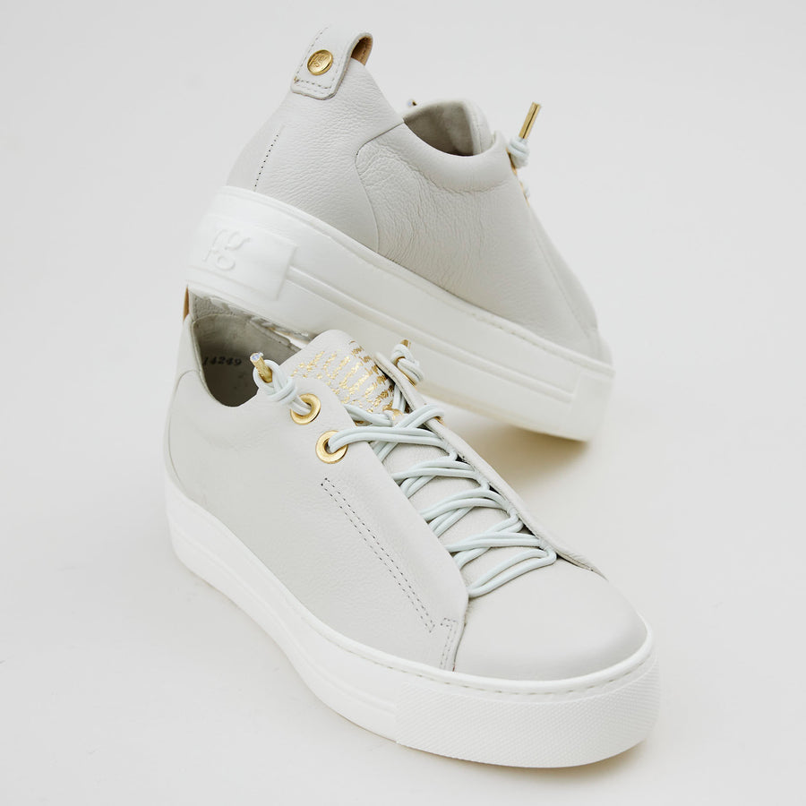 Paul Green Ivory Leather Trainers - Nozomi