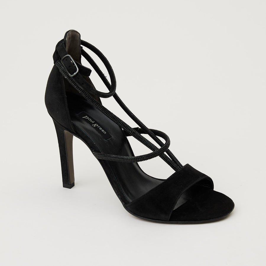 Paul Green Black Suede Sandals - Nozomi