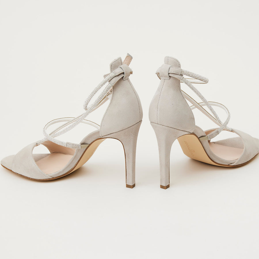 Paul Green Silver Grey Suede Sandals - Nozomi