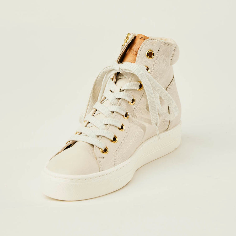 Paul Green Cream High-Top Trainers - Nozomi