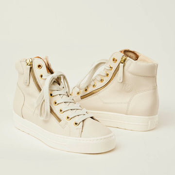 Paul Green Cream High-Top Trainers - Nozomi