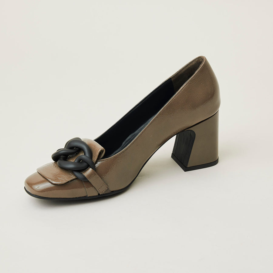 Paul Green Taupe Patent Court Shoes - Nozomi
