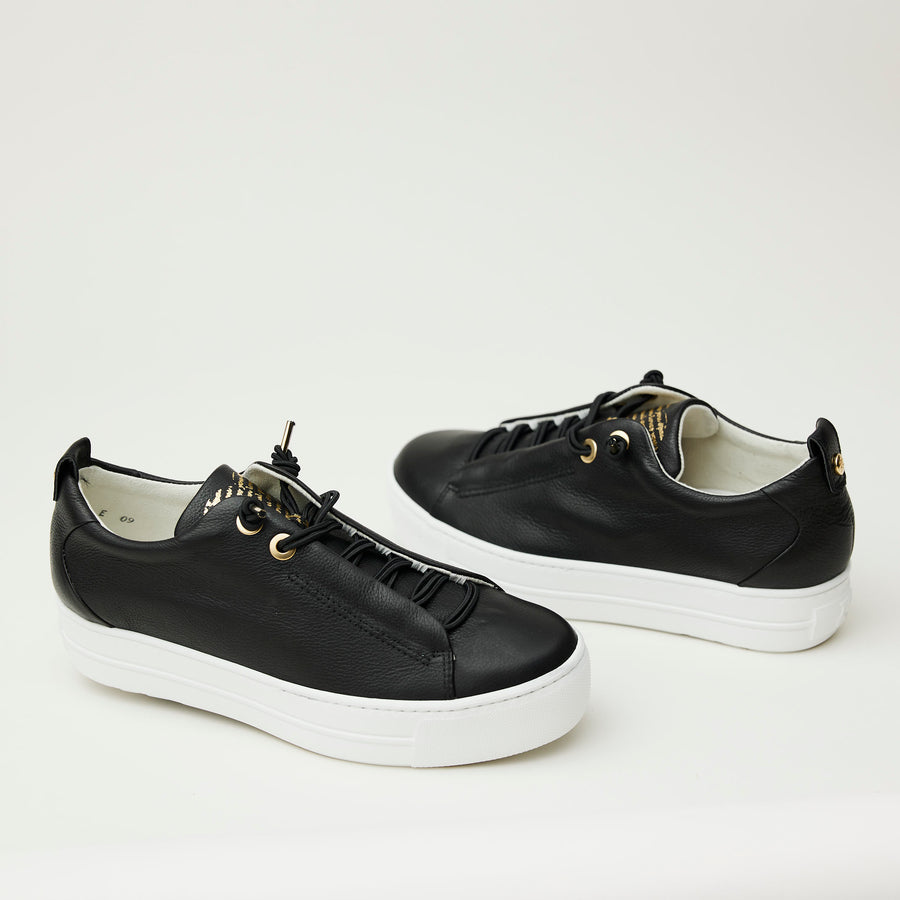 Paul Green Black Leather Trainers - Nozomi