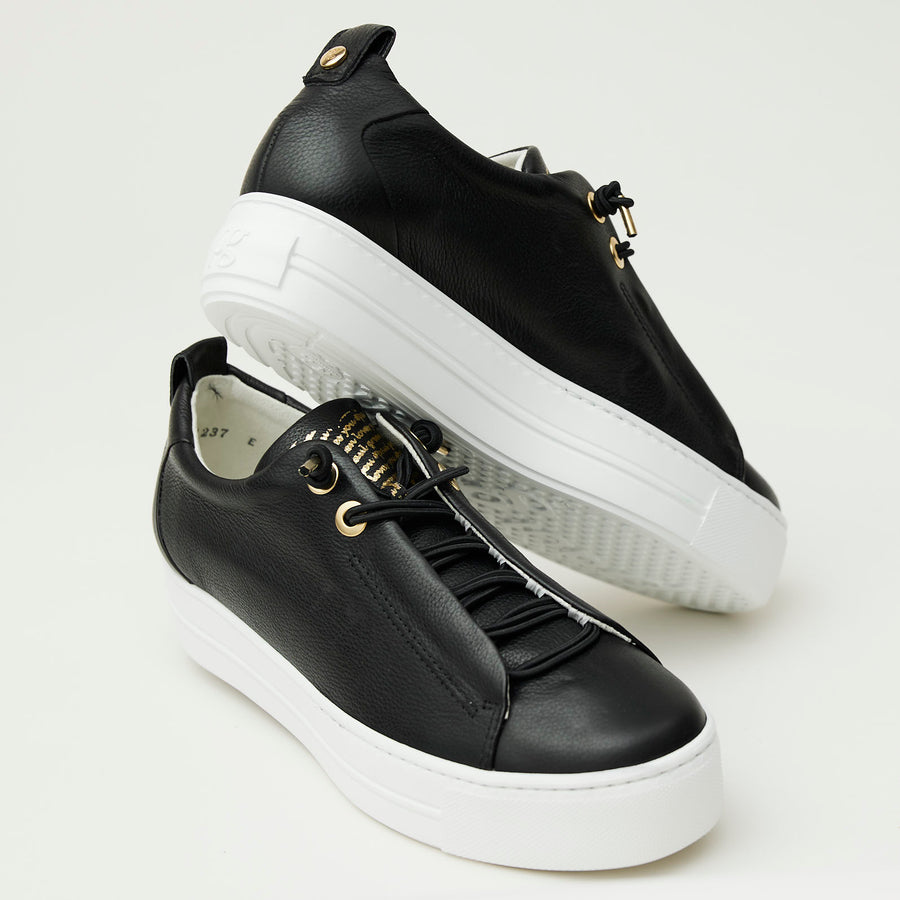 Paul Green Black Leather Trainers - Nozomi