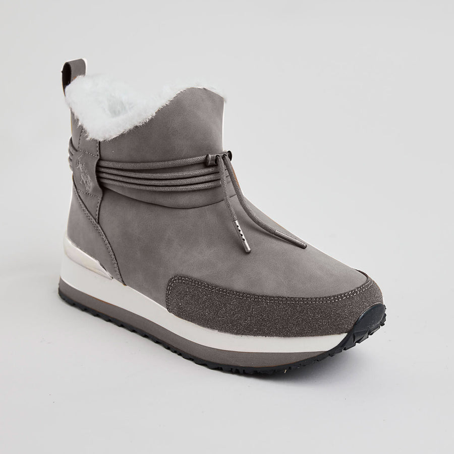 US Polo Sand or Grey Ankle Boots - Nozomi