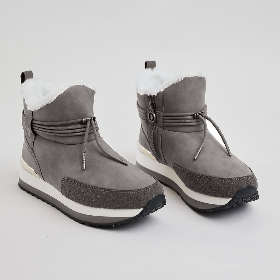 US Polo Sand or Grey Ankle Boots - Nozomi