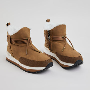 US Polo Sand or Grey Ankle Boots - Nozomi