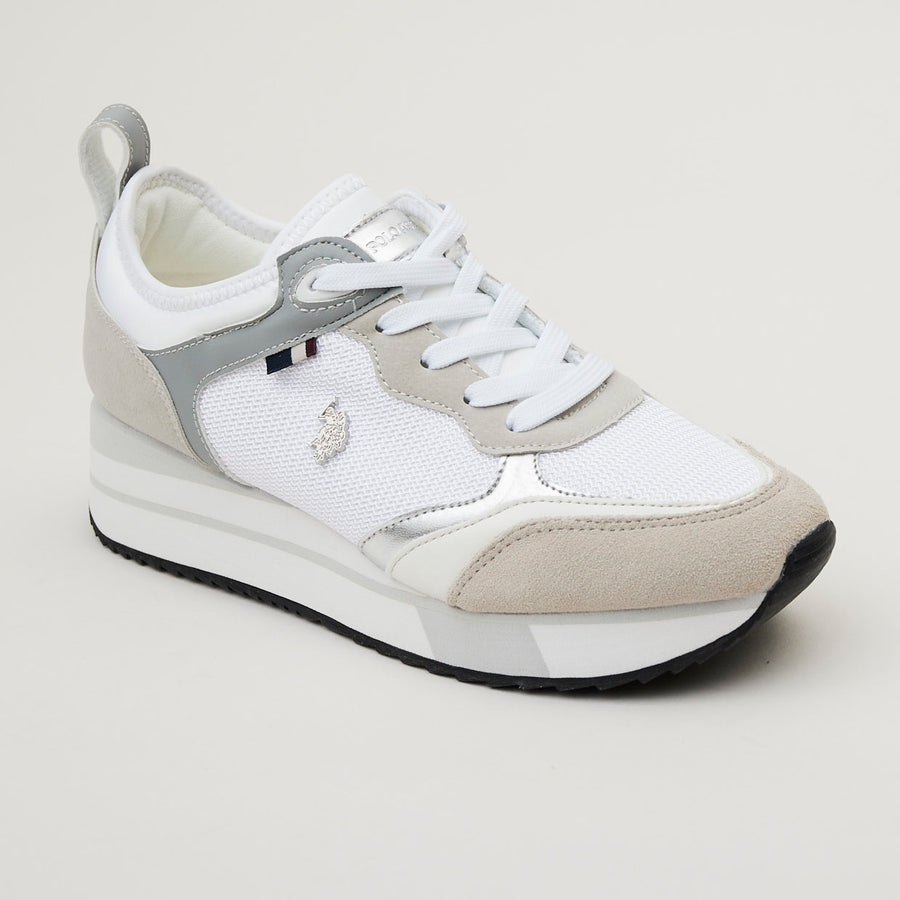 US Polo White Combination Trainers - Nozomi