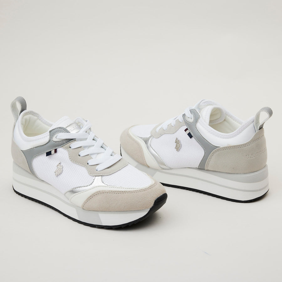 US Polo White Combination Trainers - Nozomi