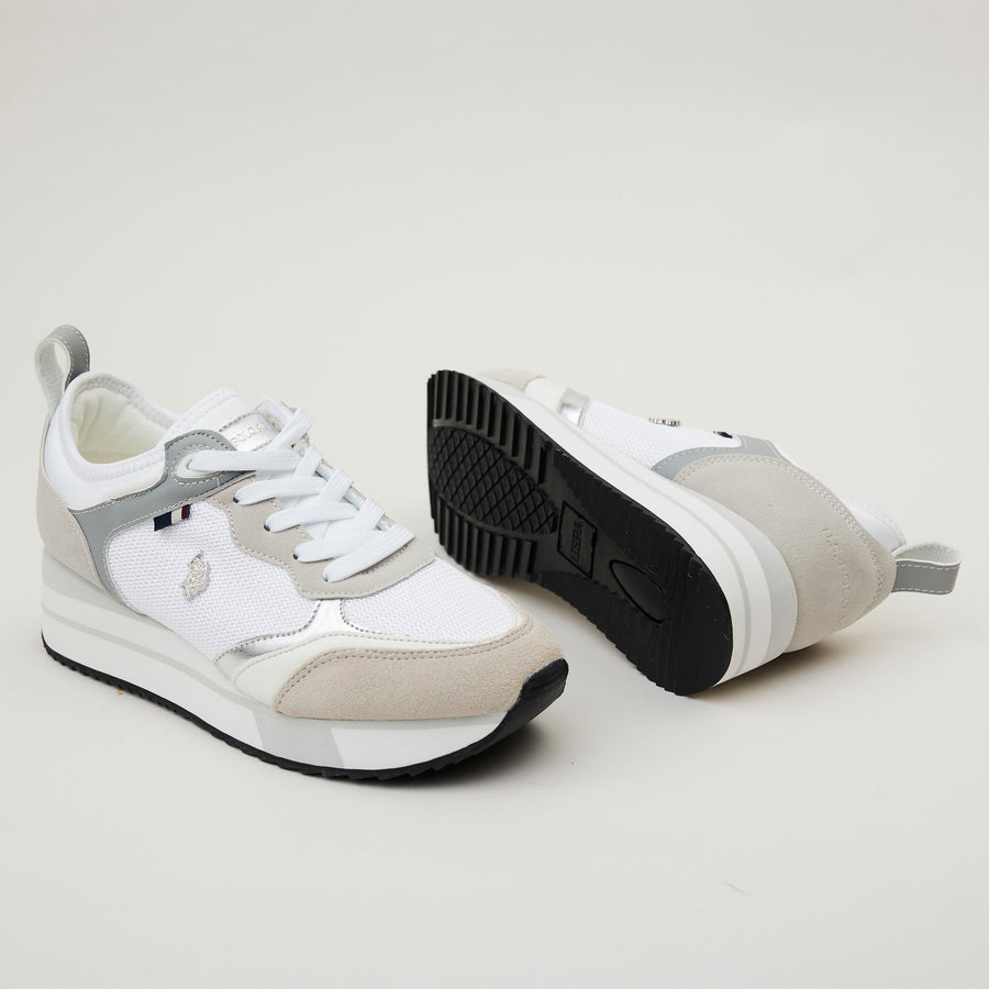 US Polo White Combination Trainers - Nozomi