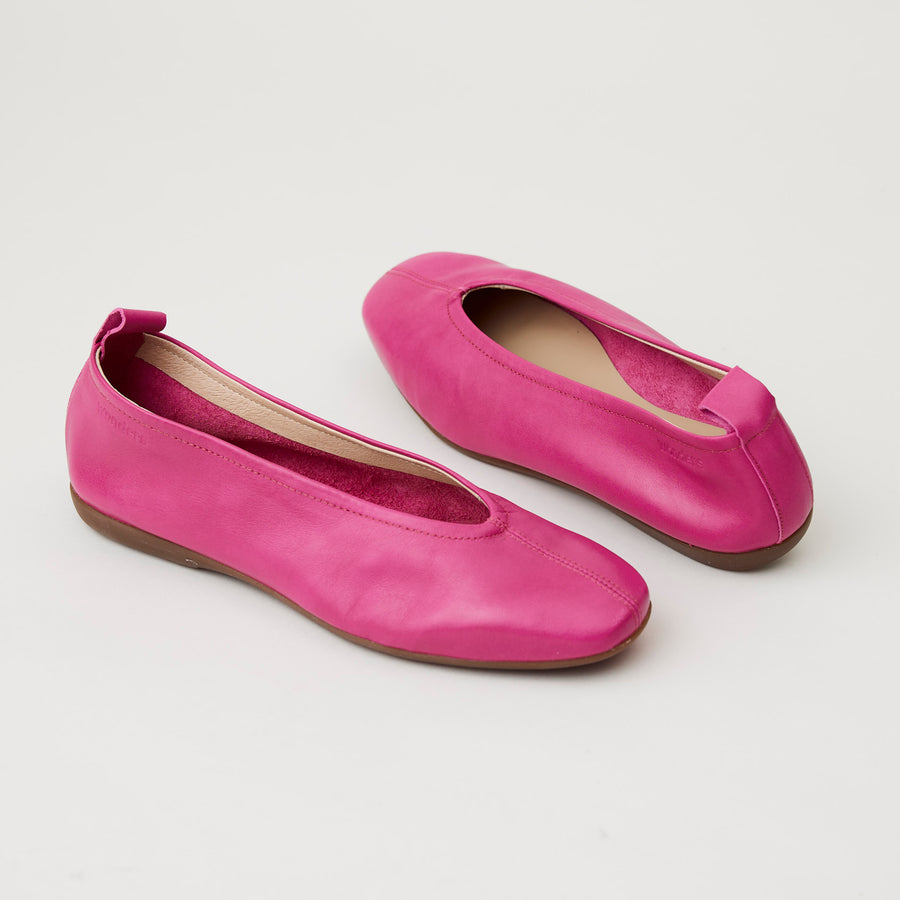 Wonders Fuschia Leather Flat Pumps - Nozomi