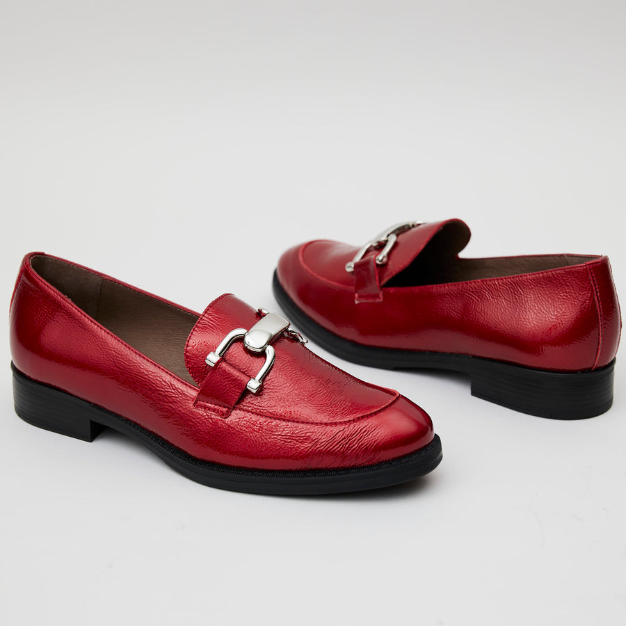 Wonders Red Patent Leather Loafer - Nozomi