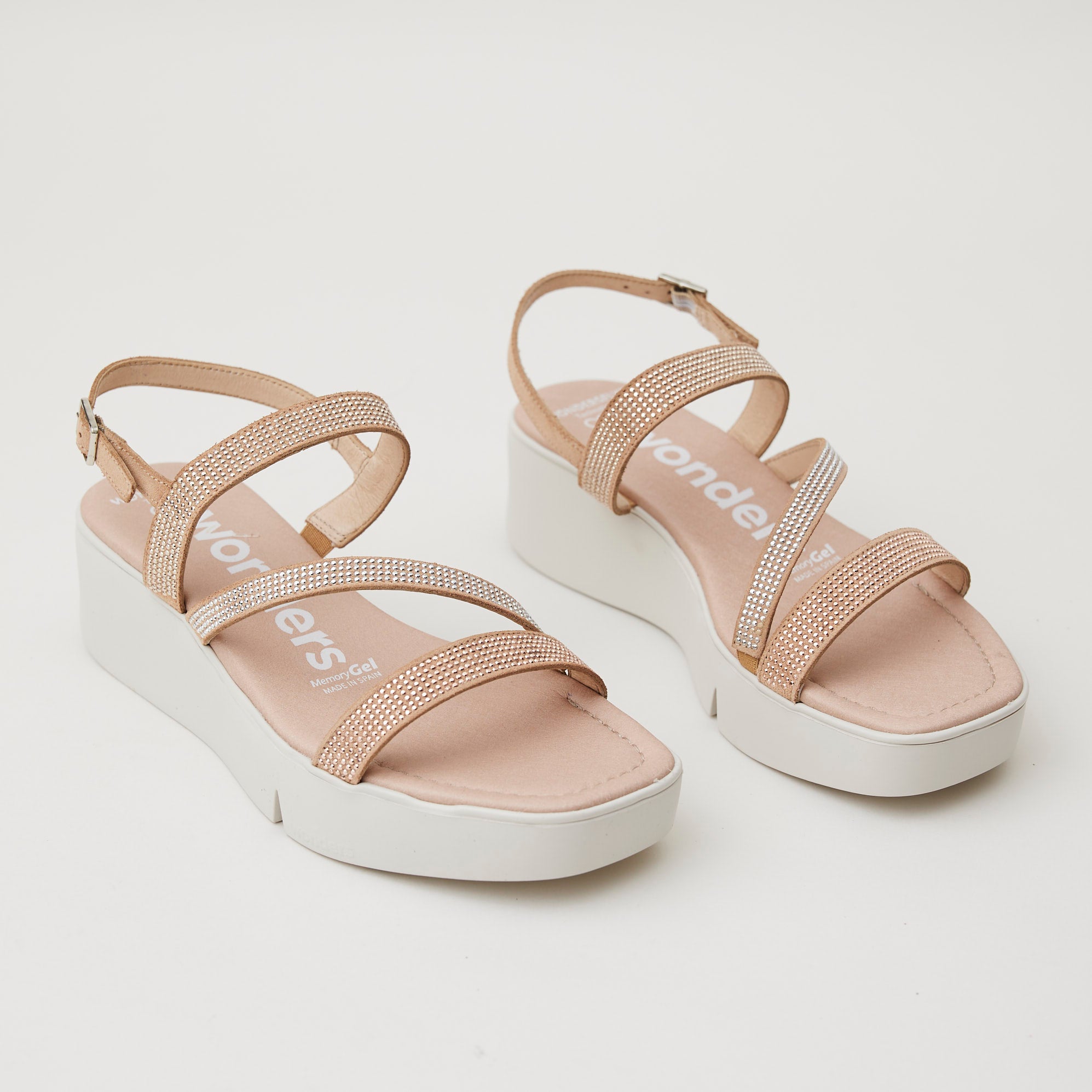 Wonders Nude Sparkly Sandals Shop online Nozomi