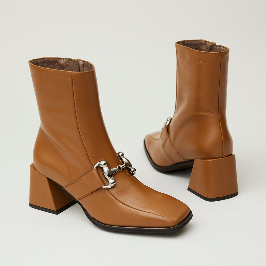 Wonders Tan Leather Over Ankle Boots - Nozomi