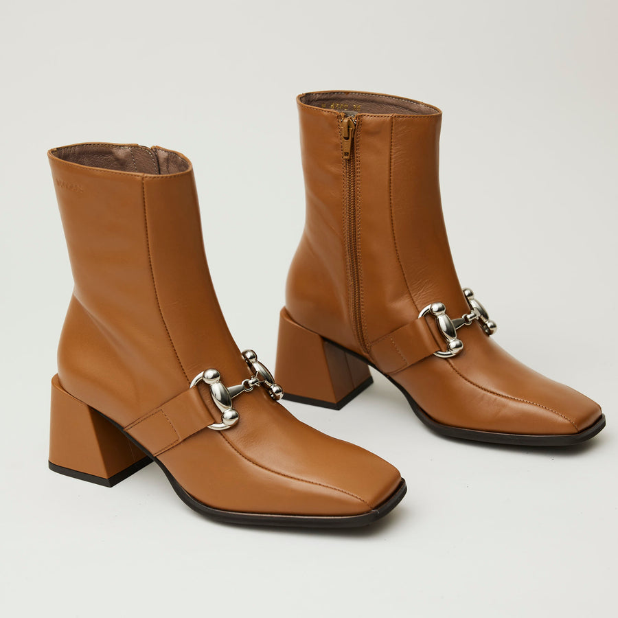 Wonders Tan Leather Over Ankle Boots - Nozomi