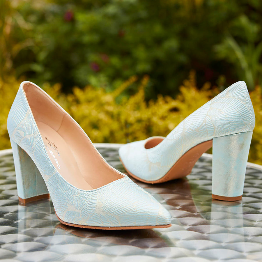 Brenda Zaro Aqua or Pale Coral Court Shoes - nozomishoes.ie